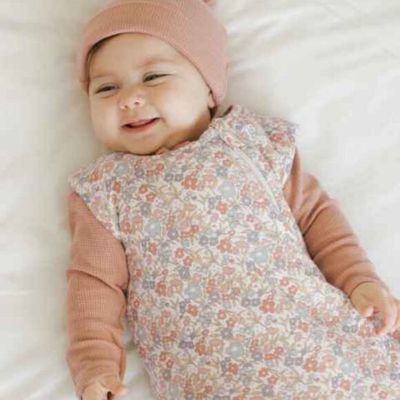 Quincy Mae Bloom Sleep bag with Zipper front, sz 0-6 months ,  NWTS - Picture 1 of 8